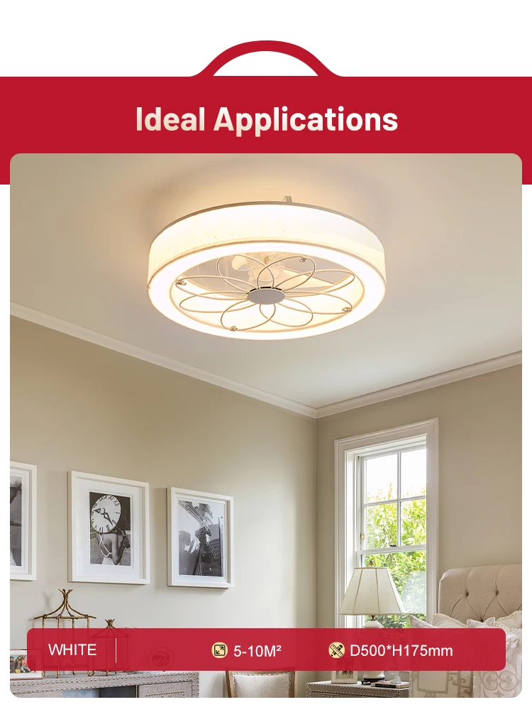 Ceiling Fan, 220, iron+fabrics, MD8112 - detail 18