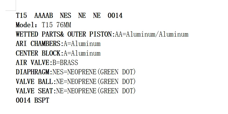 Ang aluminyo ay nagbebenta ng Wilden Pumps T15 Wilden Air na pinapatakbo ng Double AODD Pneumatic Diaphragm Pump na may Neoprene supplier