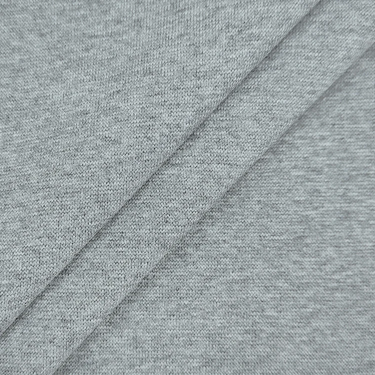 Hot Selling Solid Melange Fabric 95 Cotton 5 Spandex Material 1x1 Knit Rib Fabric for Hoodies manufacture