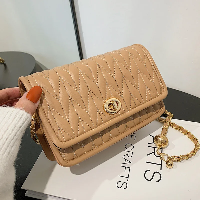 HUAYI  Small Square Chain Women Handbags Chain Strap Messenger Purses Fashion women's shoulder bags