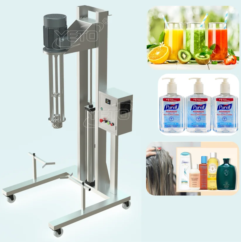 Yeto Pneumatic Lifting Food Chemical Cosmetic Paint Mixing Machinery