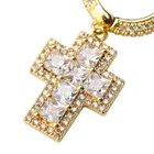 Zirconia Hoop Classic Fashion Jewelry Sterling Silver Cubic Zirconia Pave Earring Cross Hoop Earrings