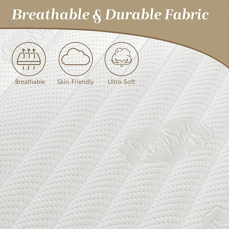 Custom Queen Size Yellow Ultra-Soft Polyester Fabric Memory Foam Mattress Cover with Non-slip Bottom details