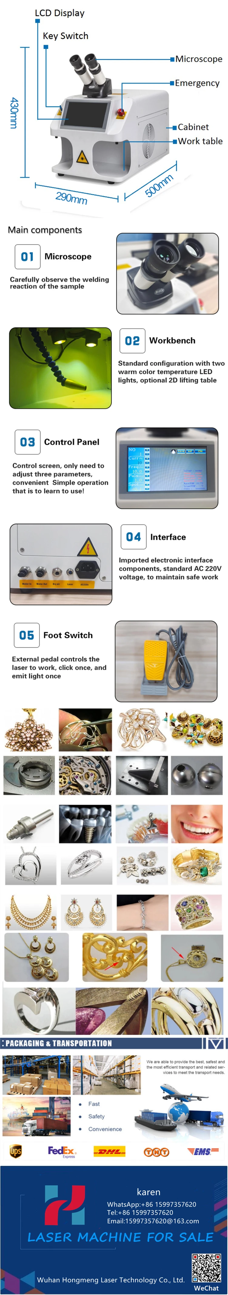 Mini Portable 100W HD Touch Screen CCD Control Laser Welding Machine New Condition Jewelry Soldering Machine Welder