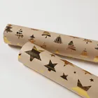 Factory Custom Cheap 80g Hotstamping Kraftpaper For Holiday Gift Wrapping