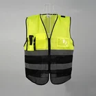 Work Vest Security Safety Vest High Visibility Reflective Work Security Reflector Safety Vest