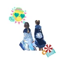 Hooded Towel Kids Printed Cartoon Hooded Ponchos Bath Beach Towel For Kids Children