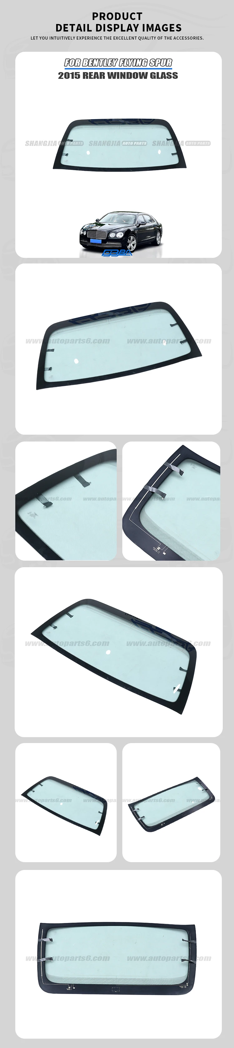 OEM Glass Rear Windshield For Bentley Flying Spur 2015 4W0845051K Automotive Rear Windshield Glass factory