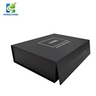 Box Gift Box High Quality Custom Black Magnetic Closure Book Shaped Gift Box With Silk