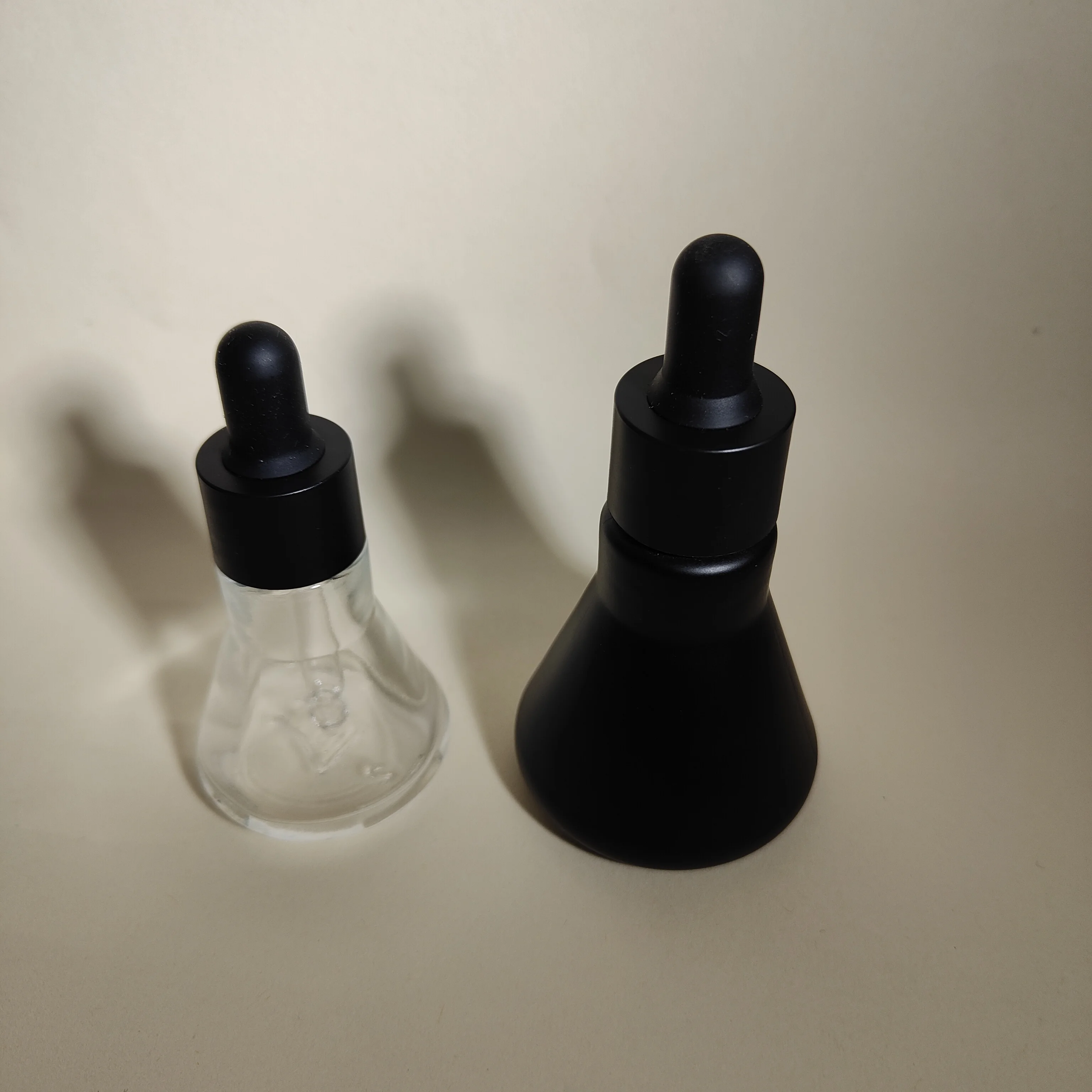 30ml luxury cone shape glass bottle with dropper for serum essential oil skincare cosmetic container screen printing surface-38