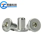 M3 M4 M5 M6 M6*20 M8 M10 M12 12.7mm Steel Nickel Plated Flat Head Hex Socket Furniture Connector Nut Sleeve Barrel Nut