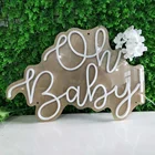 Drop Shipping Fast Delivery Oh Baby Wedding Decoration Acrylic Custom Neon Sign Letters Led Neon Sign Light
