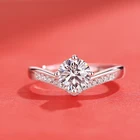 Silver Ring Silver Thriving Gems Hot Selling White Moissanite Cheap 925 Sterling Silver Ring For Jewelry