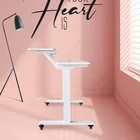 Office Desk White White Home Office Work Adjustable Electric Standing Desk Sit Stand Computer Desk