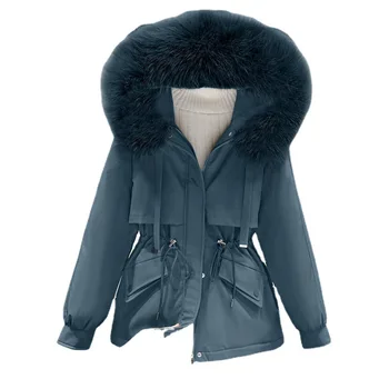 2022 Parka Winter Jacket Thickening fake fur collar Women coat