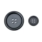 Black Buttons Buttons Classic Design Costom 4 Holes Black Resin Custom Clothing Buttons