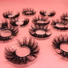 Eyelash Eyelashes Free Sample High Quality Custom Eyelash Packaging Full Strip Lashes Fluffy 3d 25mm Mink Eyelashes Vendor