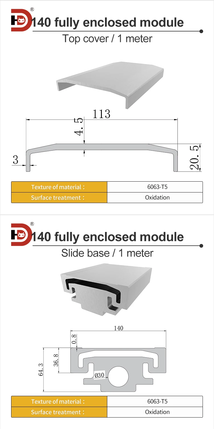 140 Fully Enclosed Module Aluminum Profile Slide Table Linear Linear Linear Motion Laser Welding Machine Screw Module manufacture