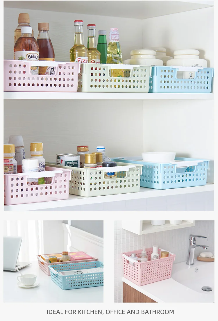 6 plastic storage basket drawer