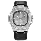 Watch Fashion Men Women Quartz Watch 2021 Hip Hop Fashion Diamond Leather Watchband Luxury Clock