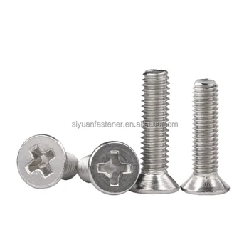 A2 A4 304 316 carbon steel zinc plated mini machine screws cross countersunk head screw din 965 stainless steel screw