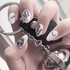3d Design Nail Sticker 3D Black White Snake Design Nail Sticker Decals For Nail Decorations HBS