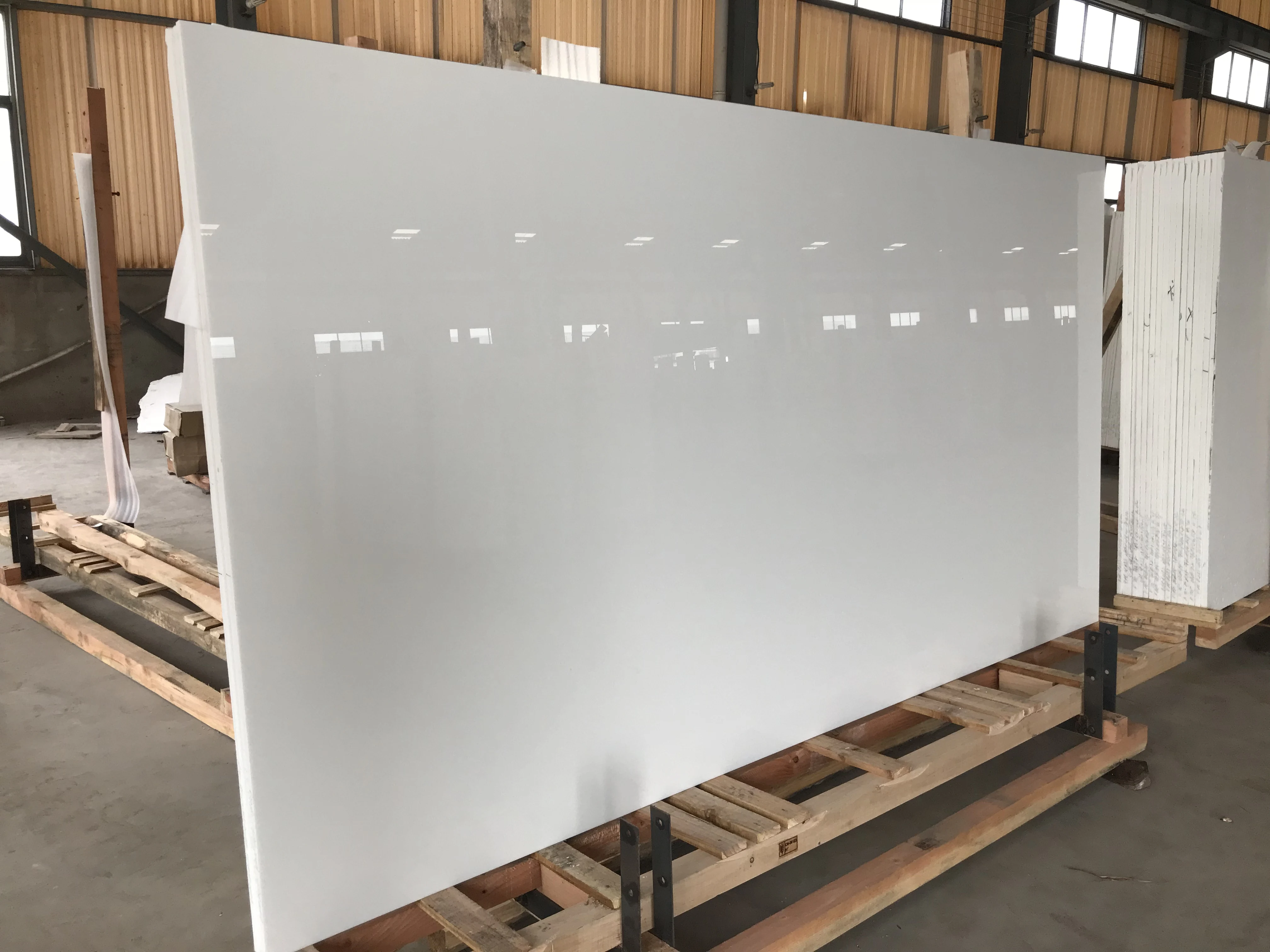 product simple design pure white nano glass slabs polished artificial marble slabs nano crystallized glass stone for kitchen countertop617-5