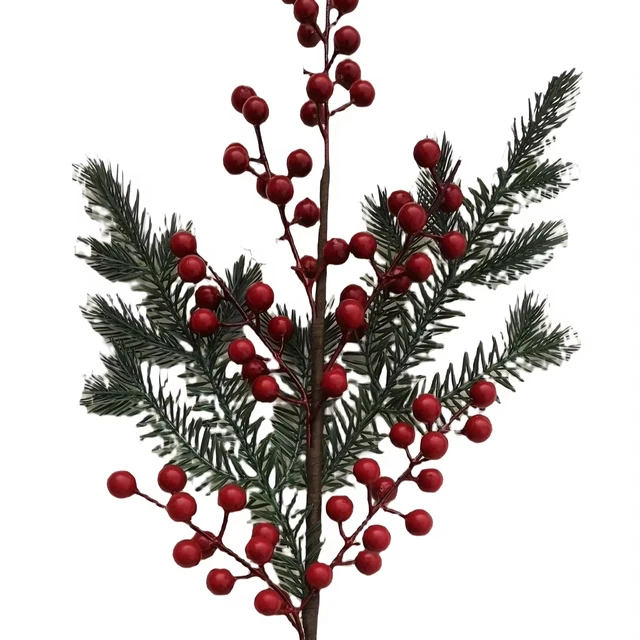 Christmas tree DIY decorations Tree Picks Decoration Artificial Christmas Red Berry Picks