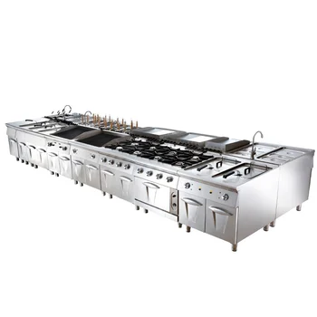 Top series commercial hotel small fast food restaurant kitchen equipment project