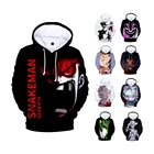 Sublimation Print Hoodie Wholesale Anime 3D Sublimation Printed Custom Logo 100% Polyester Hoodies