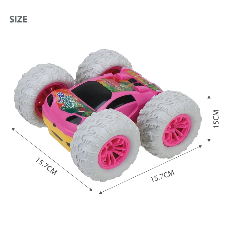 fast gearz 24ghz rc stunt car for kids 360 flips double sided driving remote control toy with expert stunt moves-5