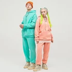 Fashion Unisex Streetwear Fashion Hoodie 2 Piece Set Women Joggers Outfit Thick Sweatpants Set