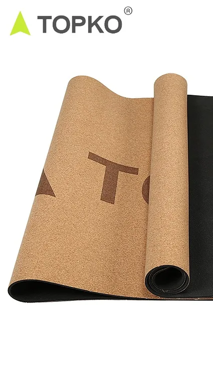 Topko Logo Custom Eco Friendly 100 Natural Anti Slip Cork And Rubber