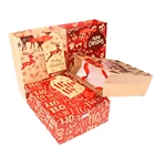 Christmas New Product Paper Gift Pouch Bag And Recyclable Packing Feature Christmas Green Gift Bag