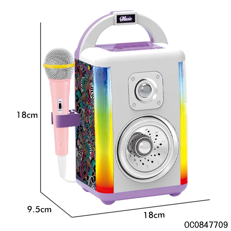 Wireless portable speaker with microphone electronics for karaoke toys gifts