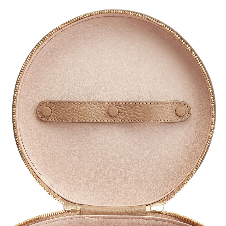 2024 Portable Travel Organizer Jewelry Round Box Jewelry Display Round Case Storage Case For women cosmetic bag