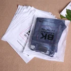 Logo Bag Customized Printed Logo PE Transparent White Plastic Clothing Packaging Bag Clothing Plastic Zipper Bag