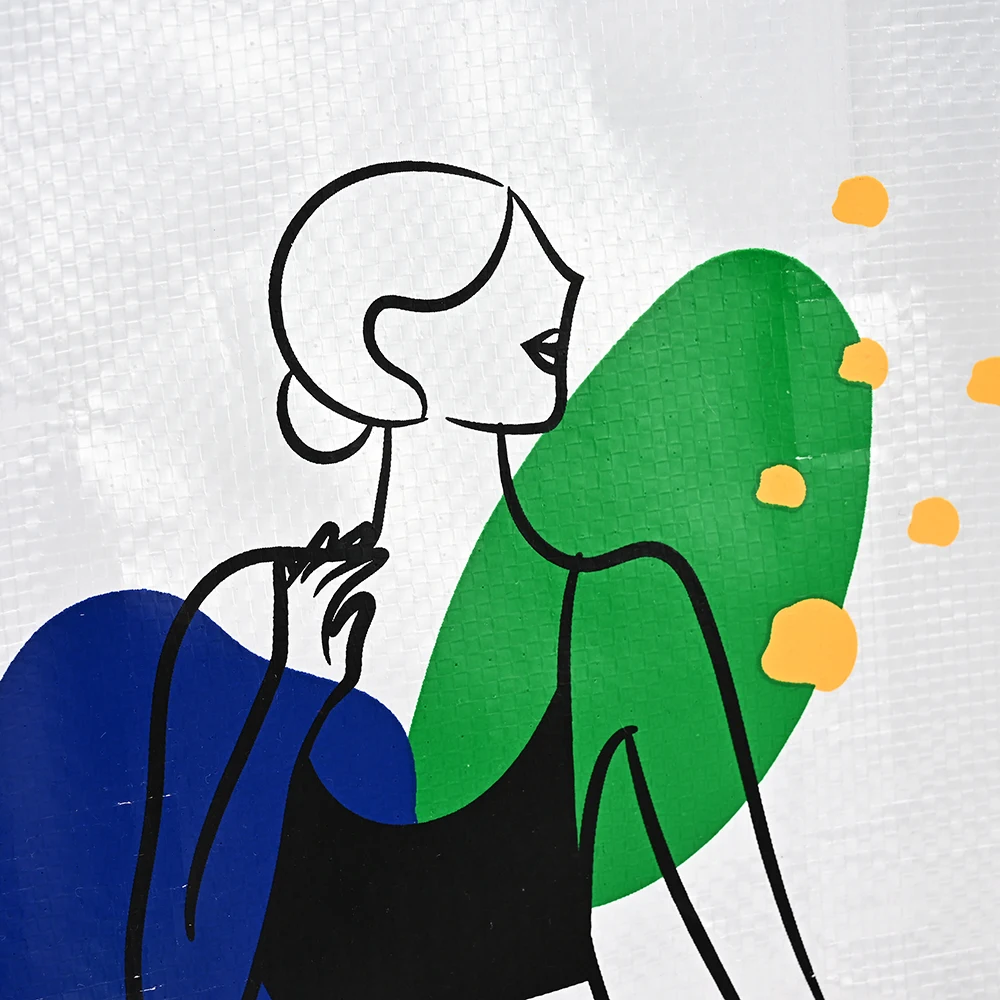 Custom Eco-Friendly Reusable Grocery Bag Recycled PP Woven Shopping Tote Bag Waterproof Durable Logo Laminated Durable Screen manufacture