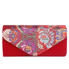 Embroidered Clutch Embroidered Bouquets Patterned Evening Clutch Bags Lady's Elegant Purse