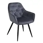 Chair Frame Cheap Stackable Detachable Modern Elegant Garden Velvet Chair With KD Metal Frame