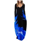 Design Dress Long 2021 New Design Women S Casual Dress Loose Plus Size Long Sleeved Printed Maxi Dress