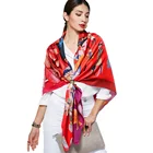 Square Square Factory Manufacture Custom Digital Print Square Pure Brand 100 Silk Satin Twill Women Hijab Scarves