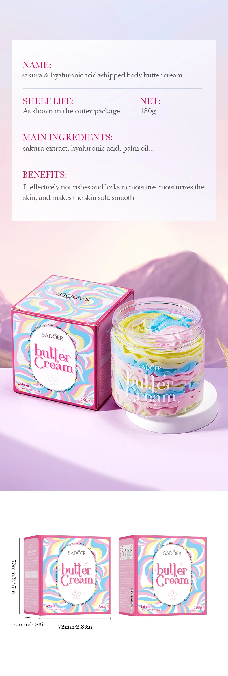 product oem custom logo sadoer hyaluronic acid nourishing emollient hydrating butter cream moisturizing face cream for all skin types-10