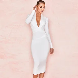 Vestidos De Mujer Rayon Plus Size Adjustable Women Sexy Bodycon Bandage Dress For Cocktail Party