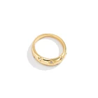 Turquoise Fashionable Classic Dainty Moissanite Natural Stone Turquoise Solid Gold Animal Hip Hop Rings