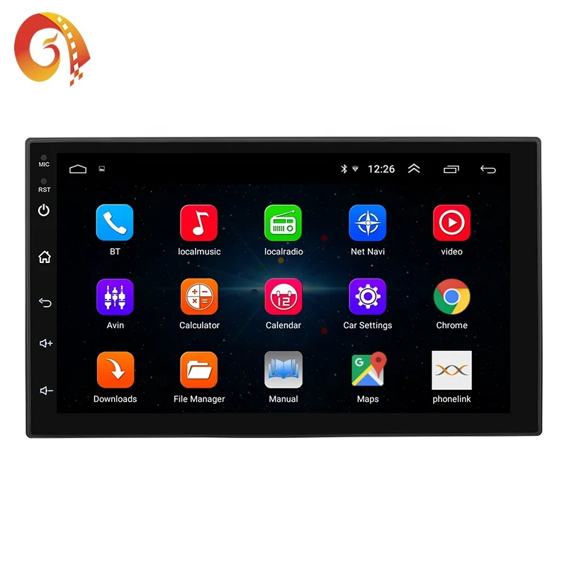 Double 2DIN 7" Android 8.1 GPS 4Core Car Stereo Radio GPS Navigation 1024*600 