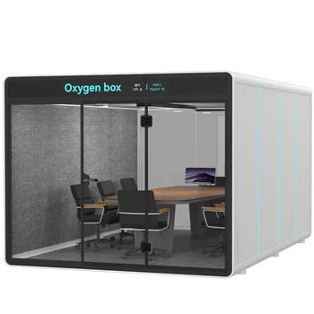 Soundproof work pod with table acoustic silent booth office silent pod
