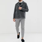 Grey Coat OEM Custom Best Selling Originals Pea Dark Grey Coat