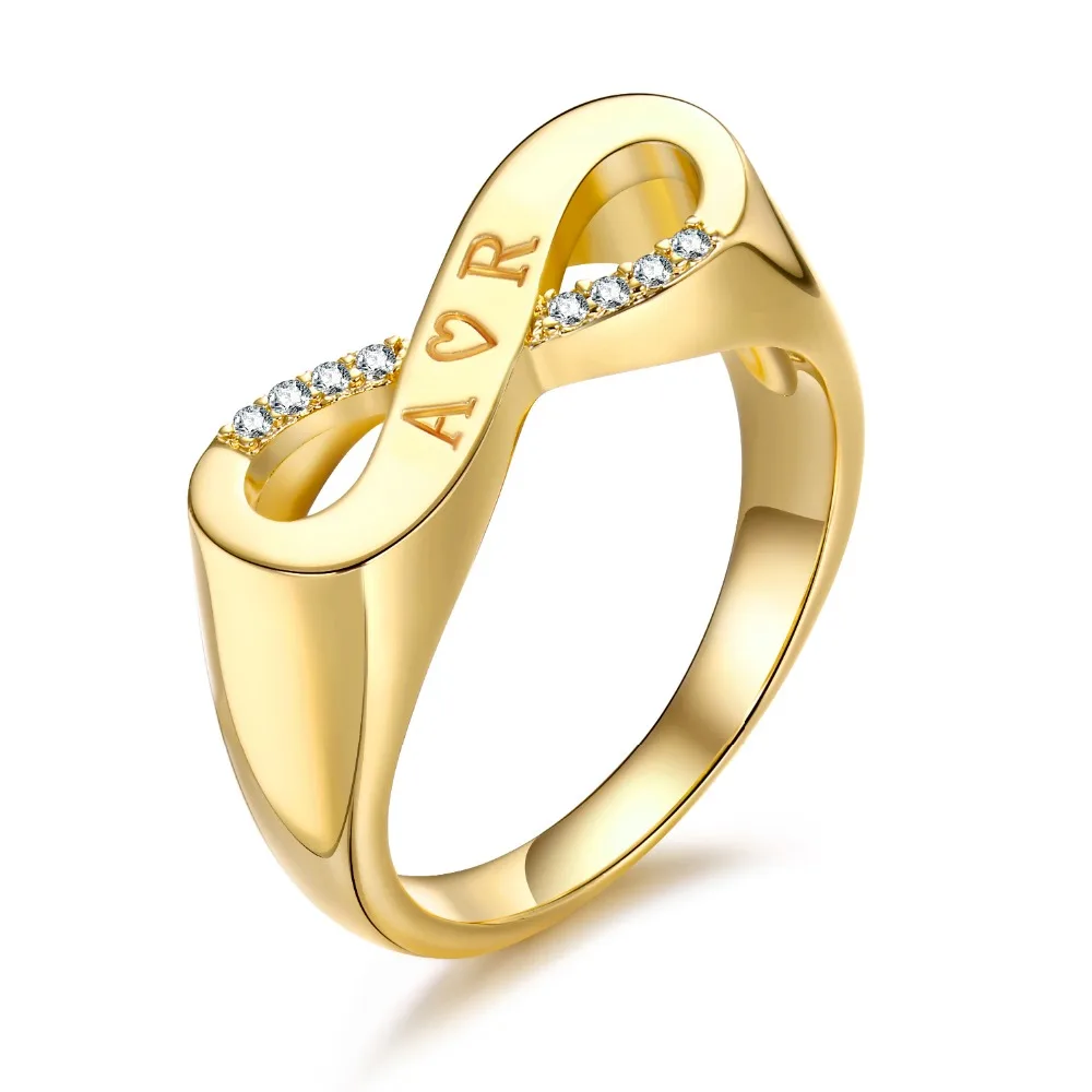 Infinity Copper Ring Zircon Micro 