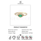 Fashion Jewelry Pearl Gemnel 2021 Fashion Jewelry Brass Gold Marquise Emerald Ring With Half Pearl Diamond Halo Chic Ring